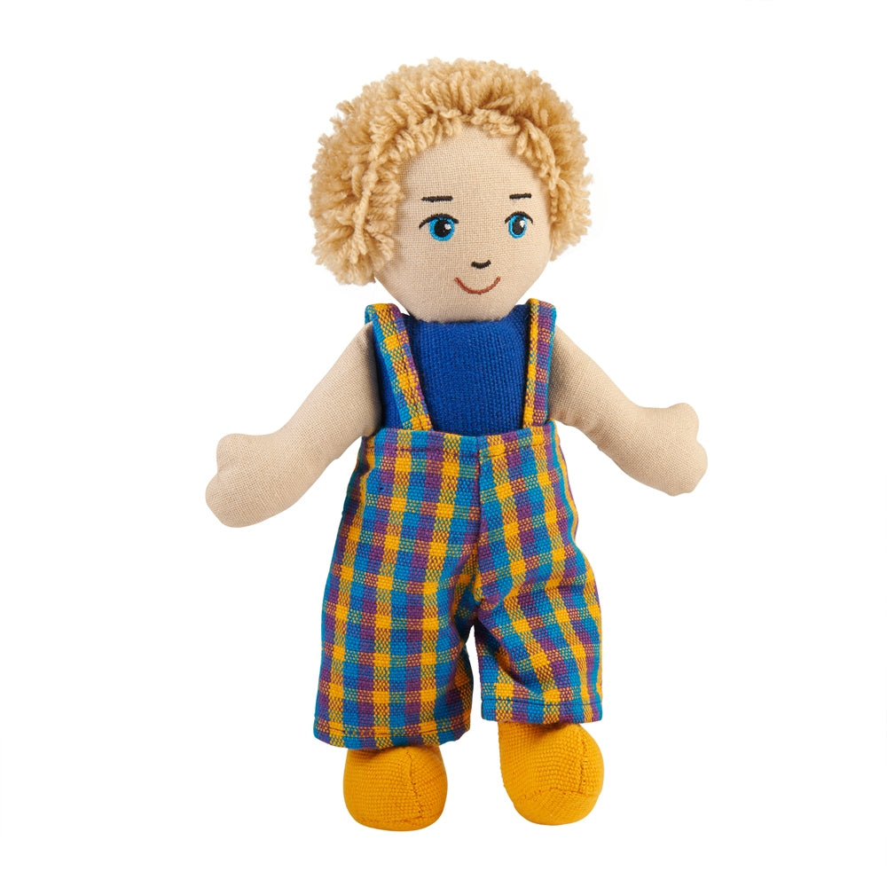 Boy Rag Doll - White Skin Blonde Hair