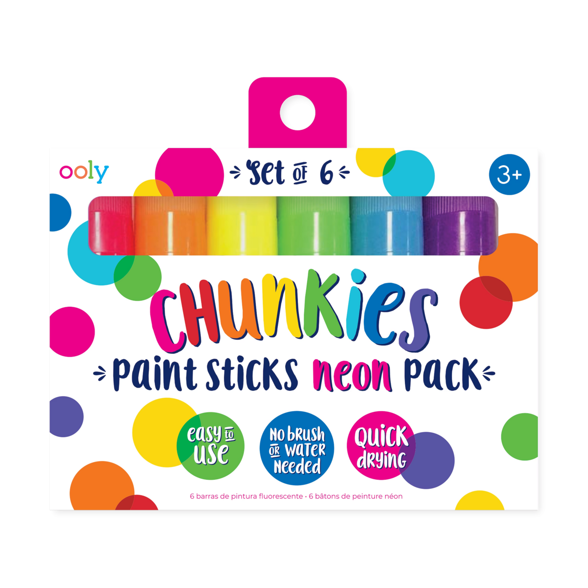 Ooly Chunkies Paint Sticks - Neon Pack (Set of 6)