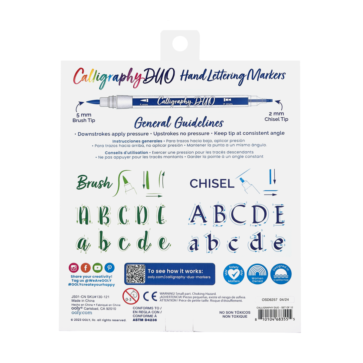Ooly Calligraphy Duo Markers - Set of 12