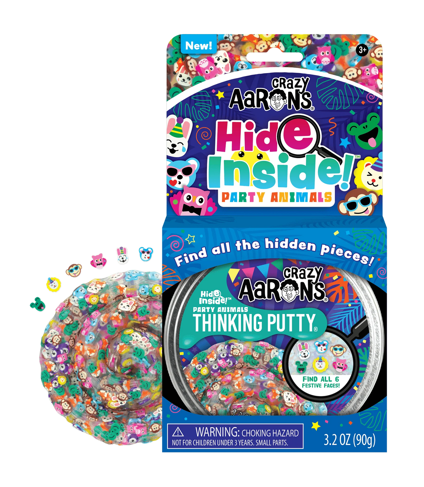 Hide Inside! Party Animals Thinking Putty