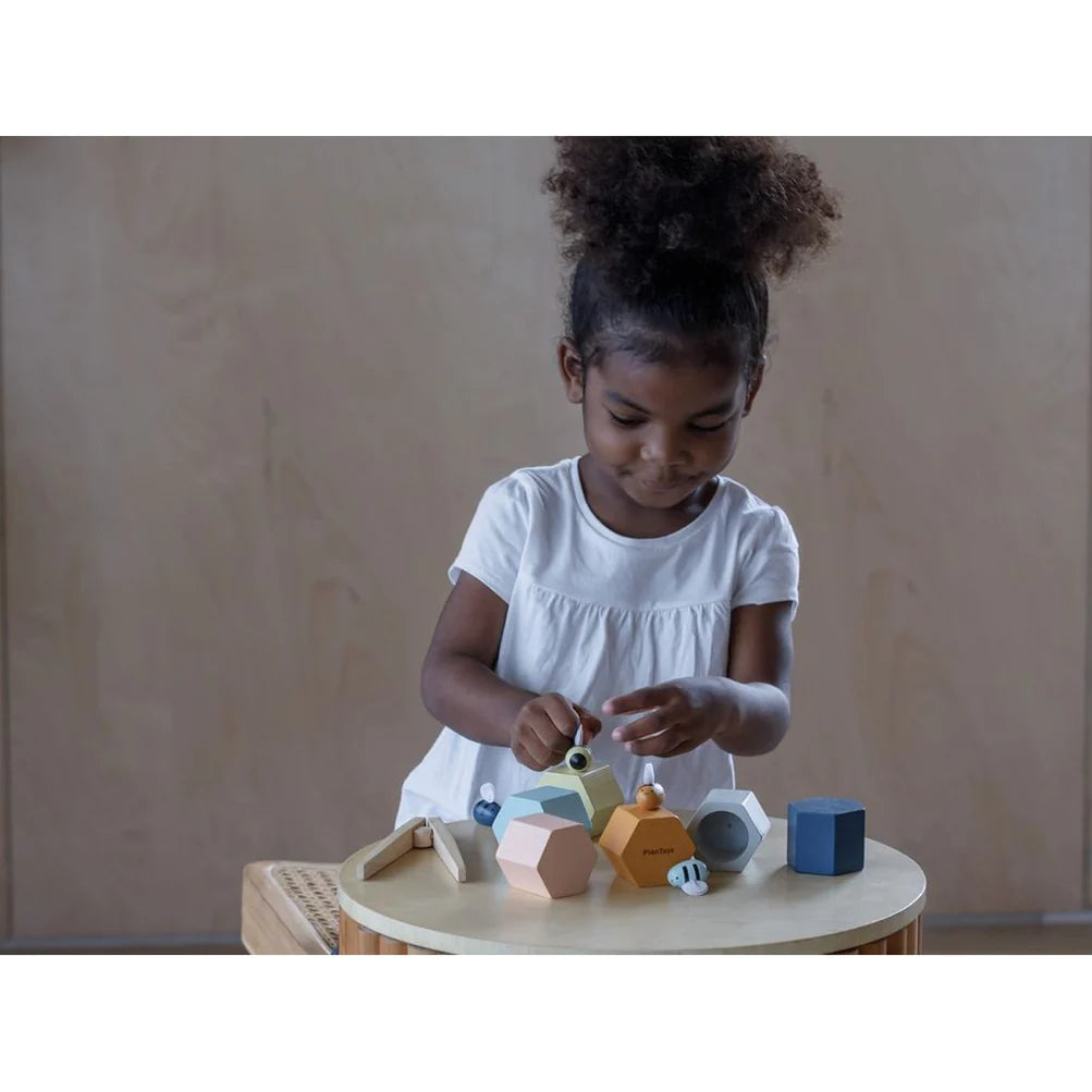 Plan Toys Wooden Beehives (Pastel)