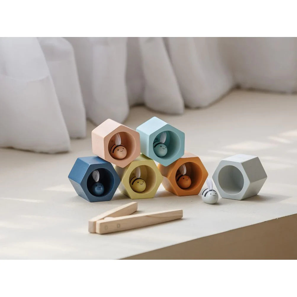 Plan Toys Wooden Beehives (Pastel)