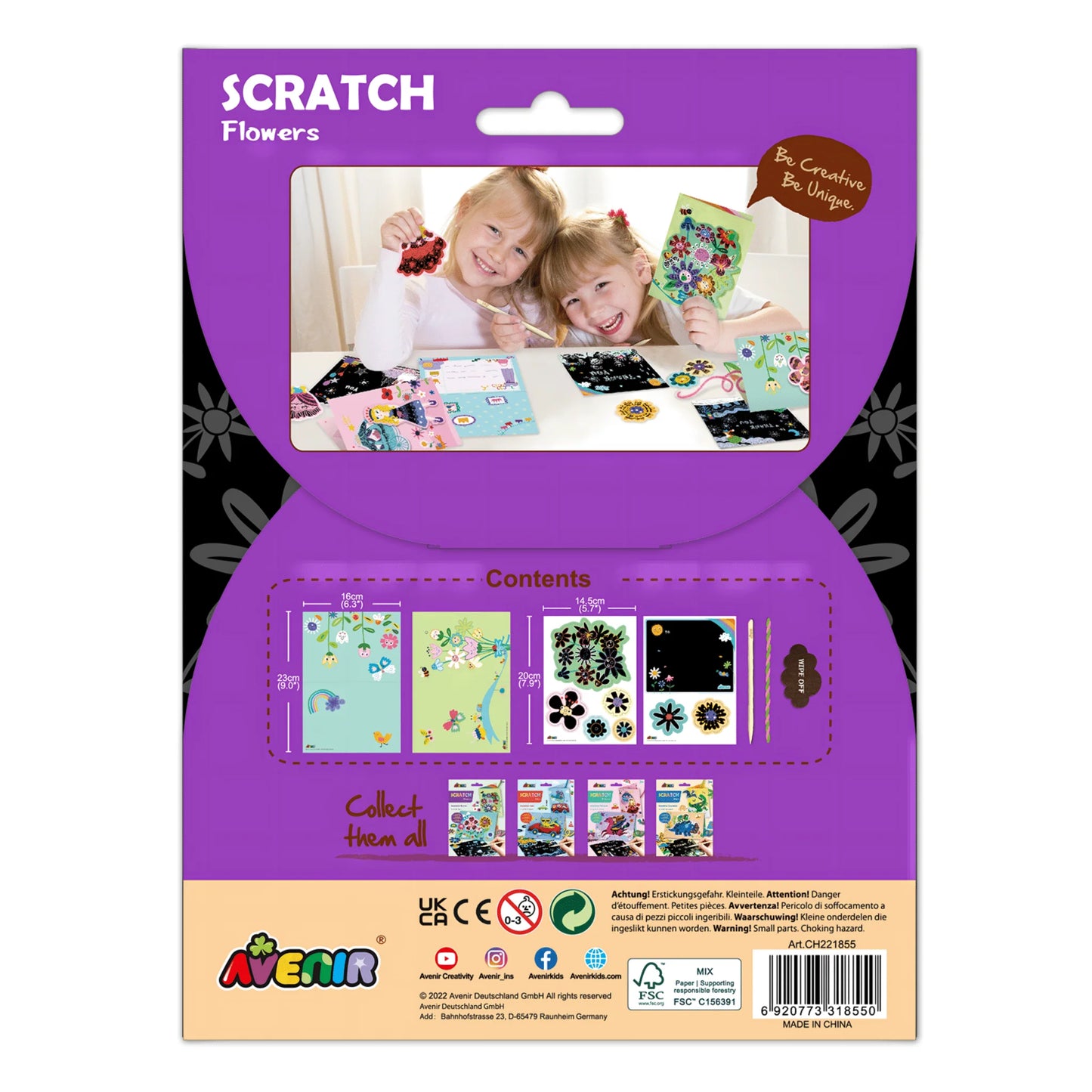 Scratch Flower Greeting Cards