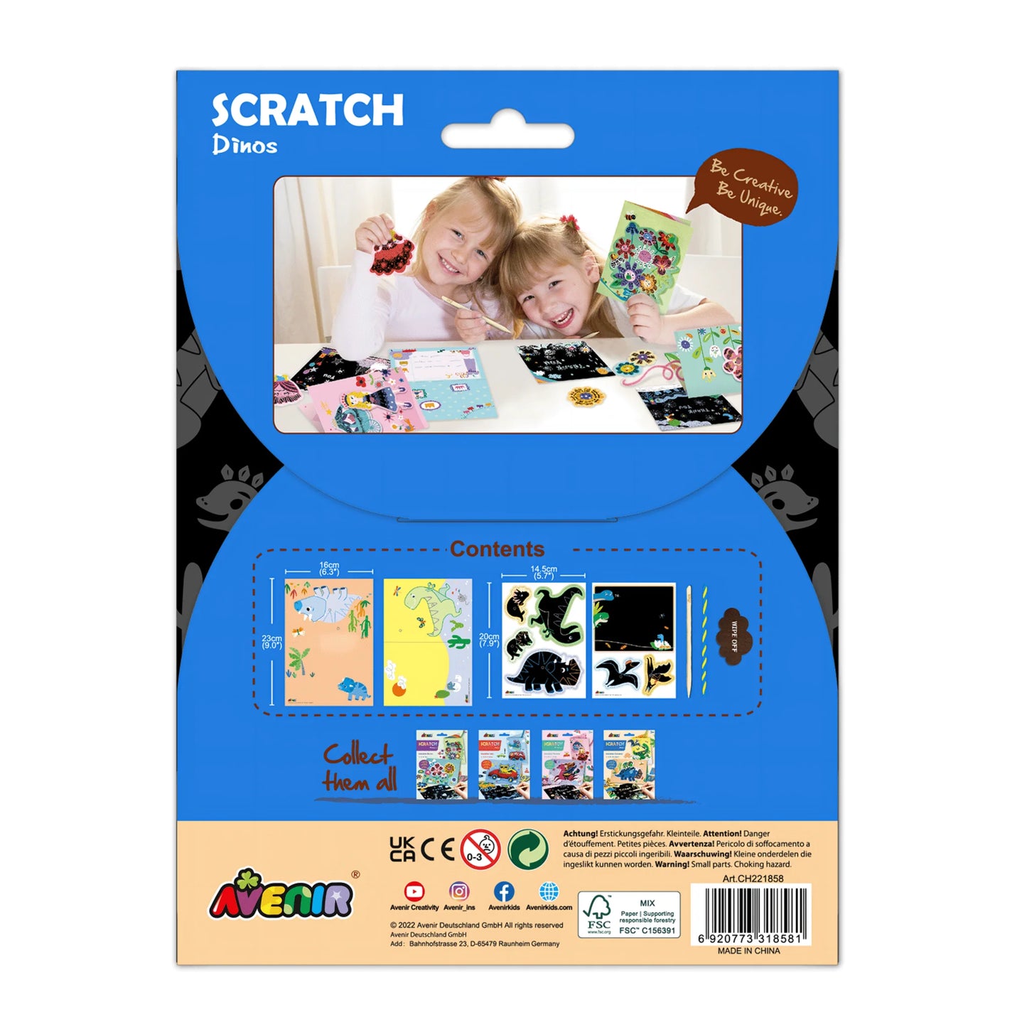 Scratch Dinosaur Greeting Cards