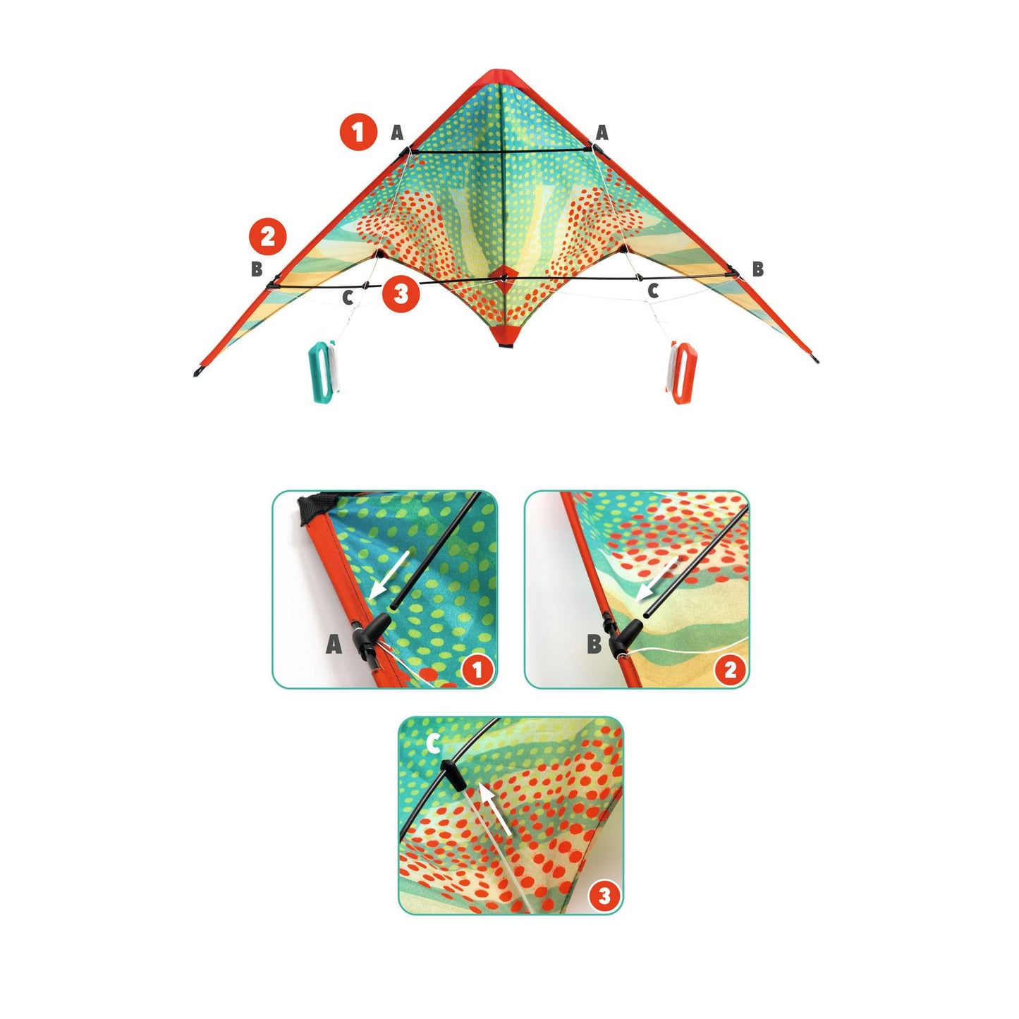 Stunt Kite - Red Dots