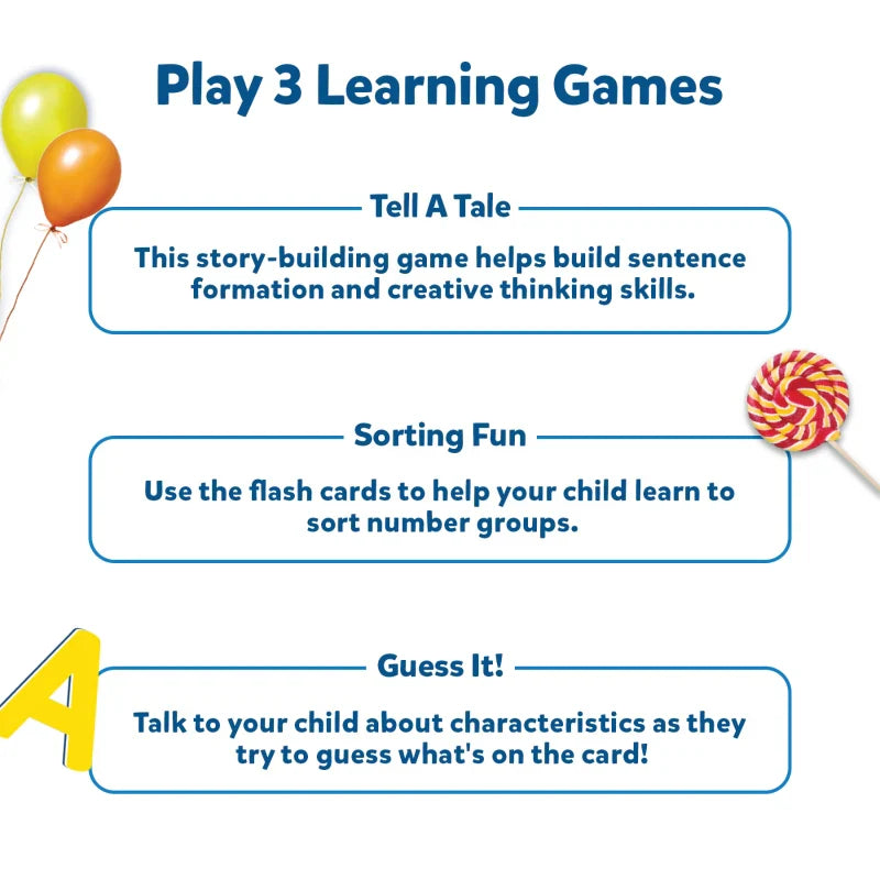 Letters, Numbers, Shapes & Colours Flashcards