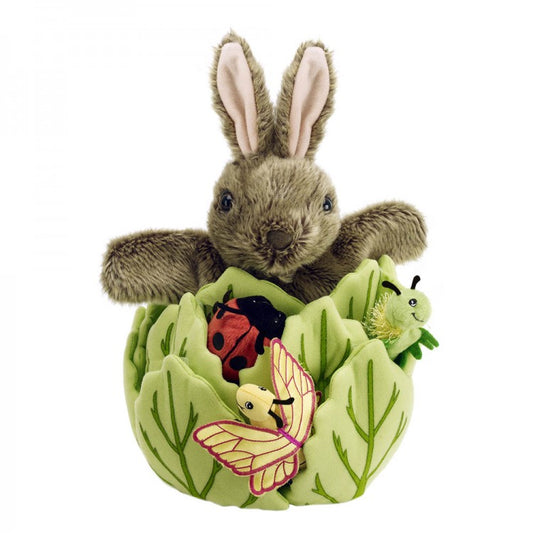 Hideaway Puppet Rabbit in a Lettuce