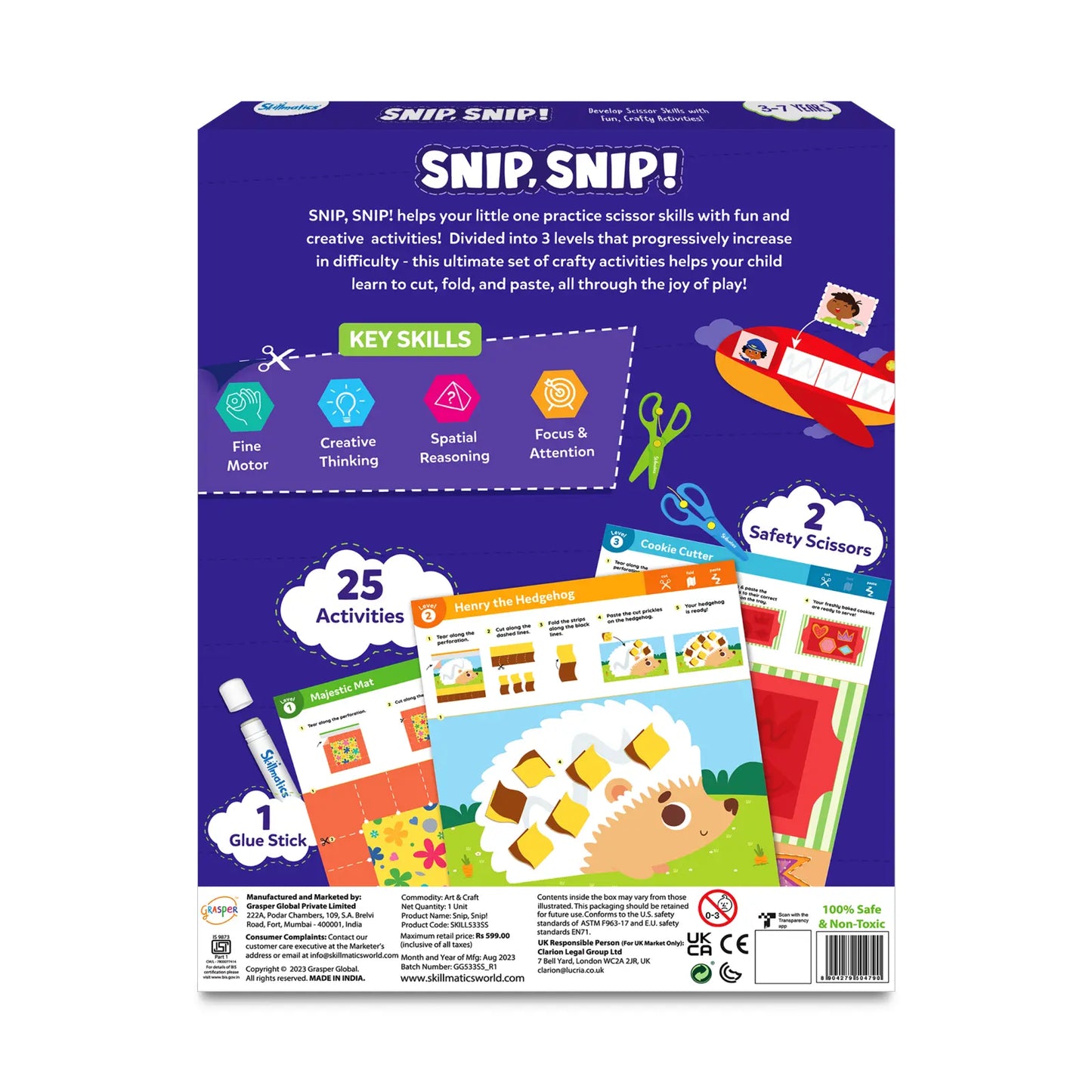 Snip Snip - Arts & Craft Scissor Activity Set