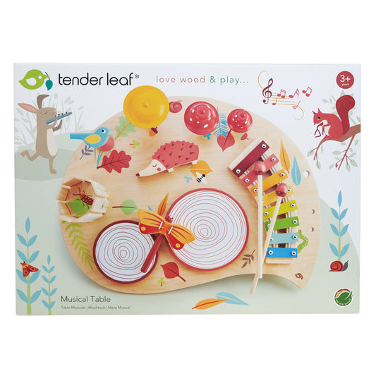 toddler musical table tender leaf toys drums forest theme gift xylophone