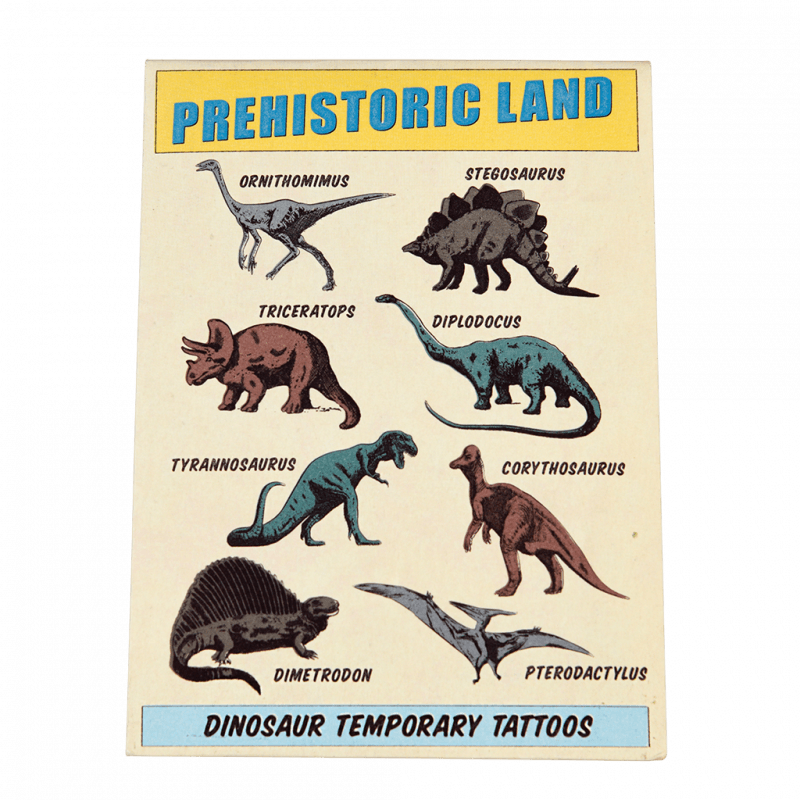 Prehistoric Land Dinosaur Temporary Tattoos