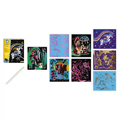 Scratch Art Horses and Unicorns