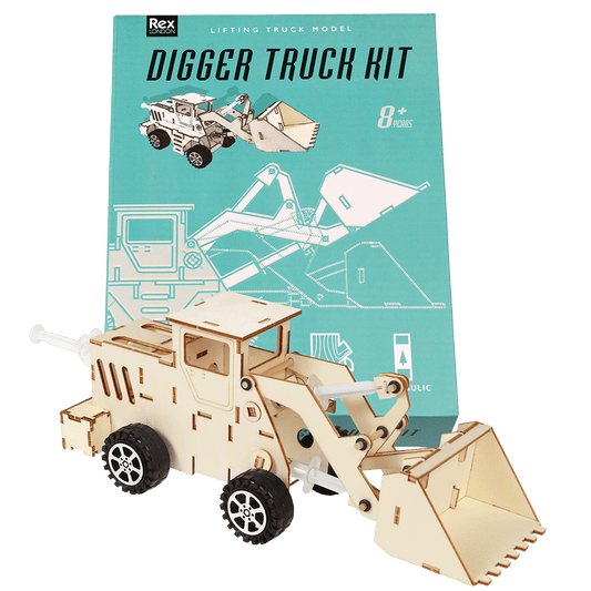 Make Your Own Hydraulic Lift Digger Truck Model Kit