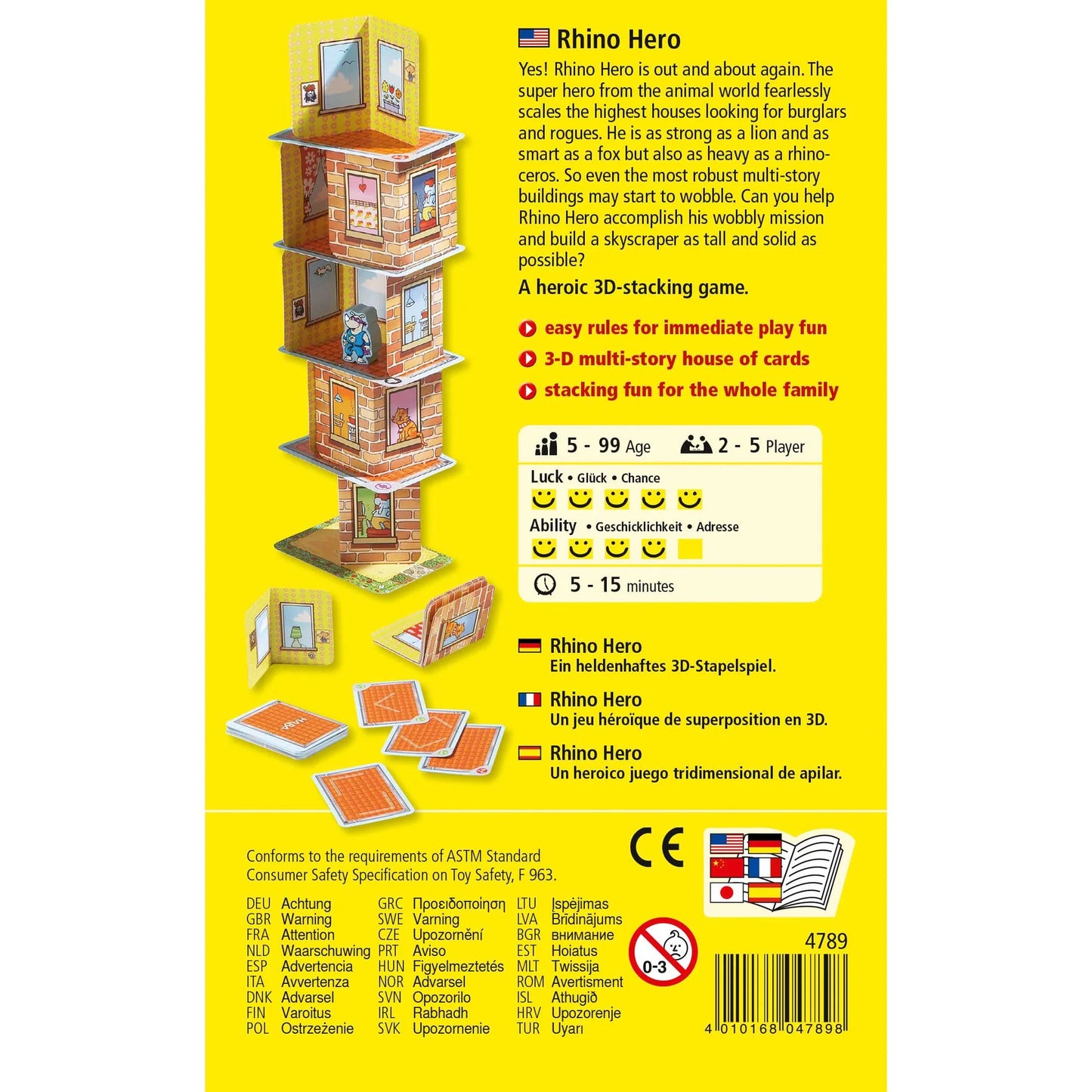 Haba Rhino Hero - Board Game