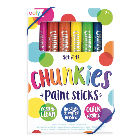 Ooly Chunkies Paint Sticks - Original Pack (Set of 12)