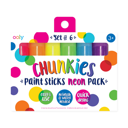 Ooly Chunkies Paint Sticks - Neon Pack (Set of 6)