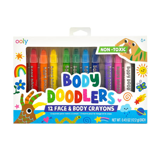 Body Doodlers Face & Body Crayons - 12 Colours