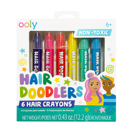 Ooly Hair Doodlers Hair Crayons - Set of 6 Colours