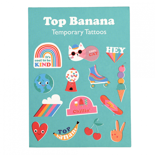 Top Banana Temporary Tattoos