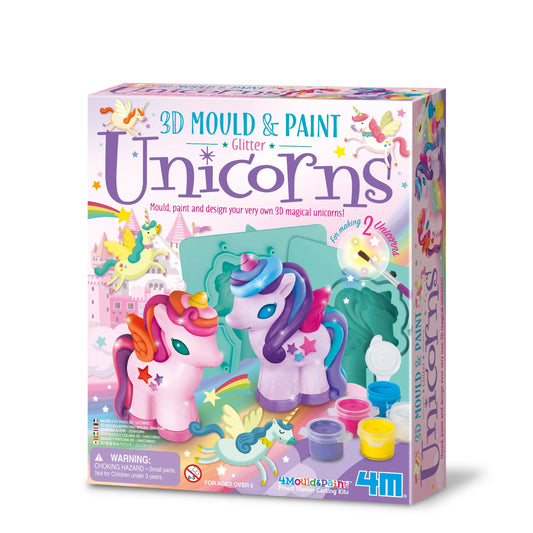 3D Mould & Paint Glitter Unicorns