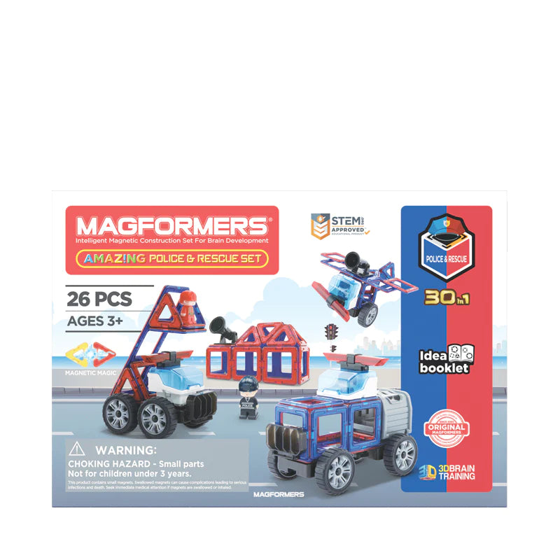Magformers Amazing Police and Rescue Magnetic Construction Set
