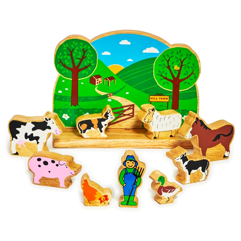 Junior Farm Playset with 9 Characters