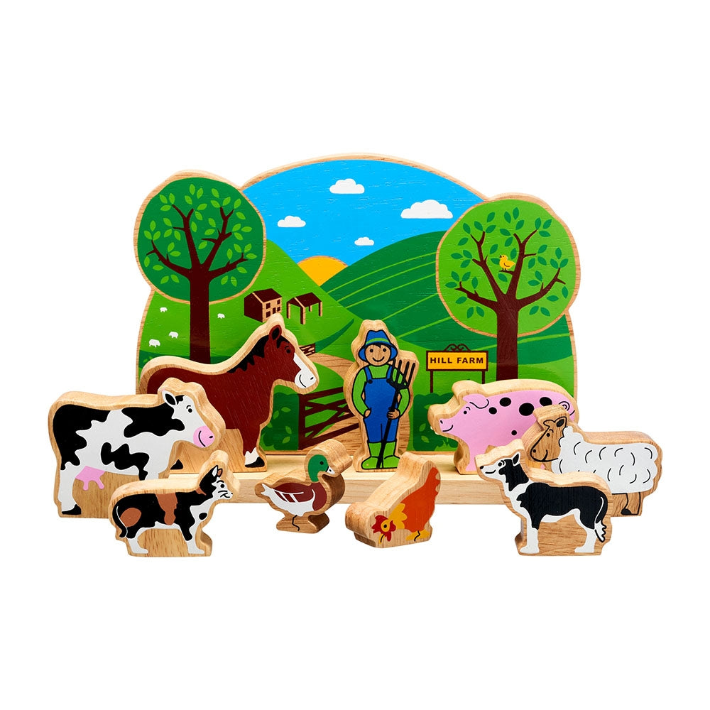 Junior Farm Playset with 9 Characters