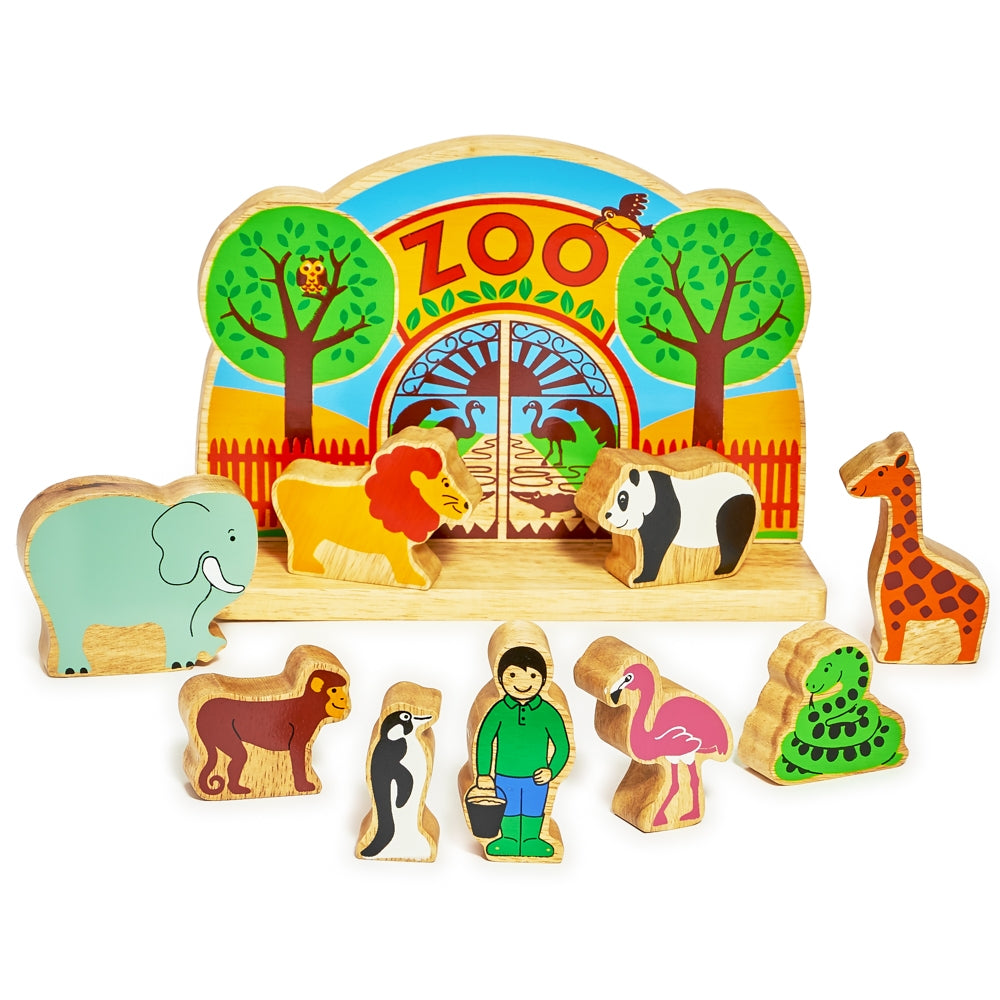 Junior Zoo Playset with 9 Characters