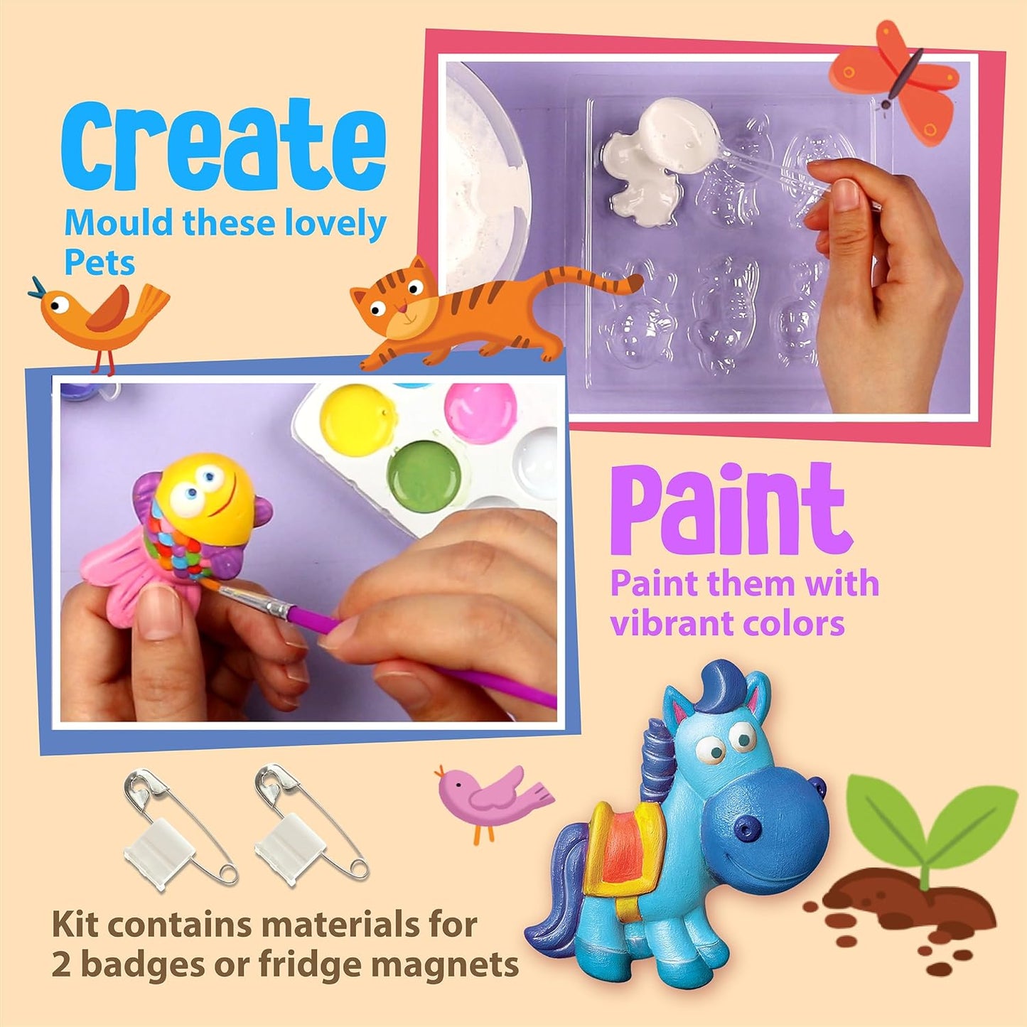 Mould & Paint Cute Pets