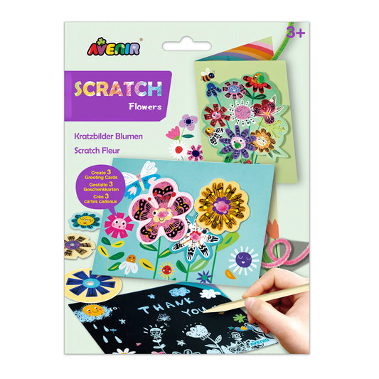 Scratch Flower Greeting Cards