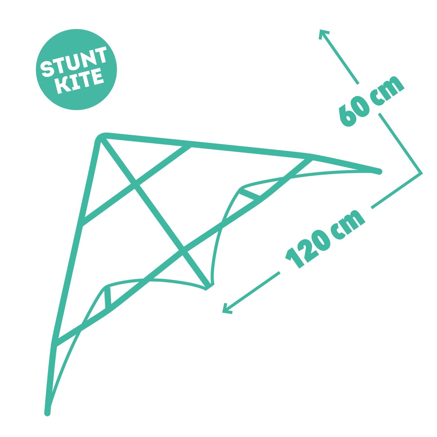 Stunt Kite - Green Wave