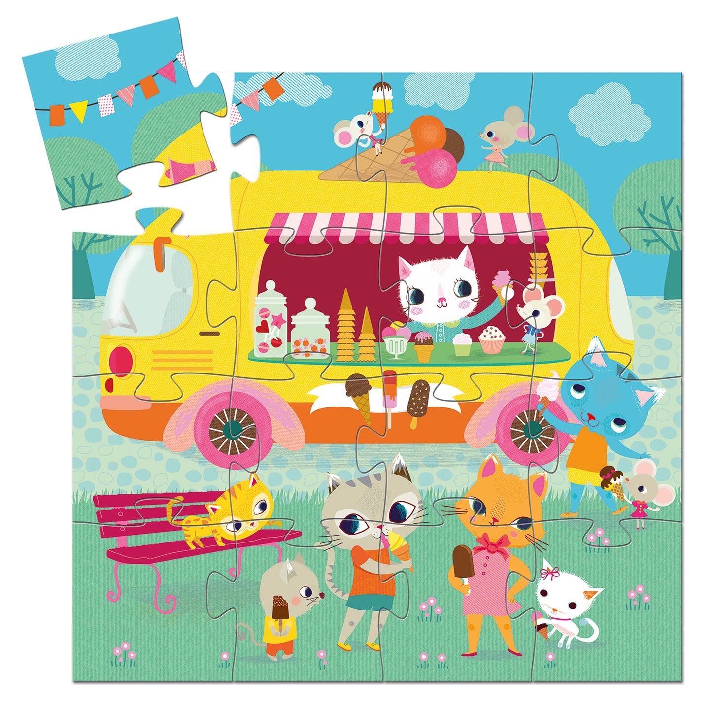 Ice Cream Truck Puzzle 16pcs