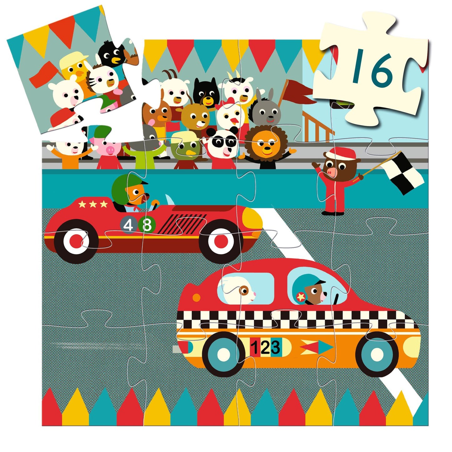 Racing Car Puzzle 16pcs