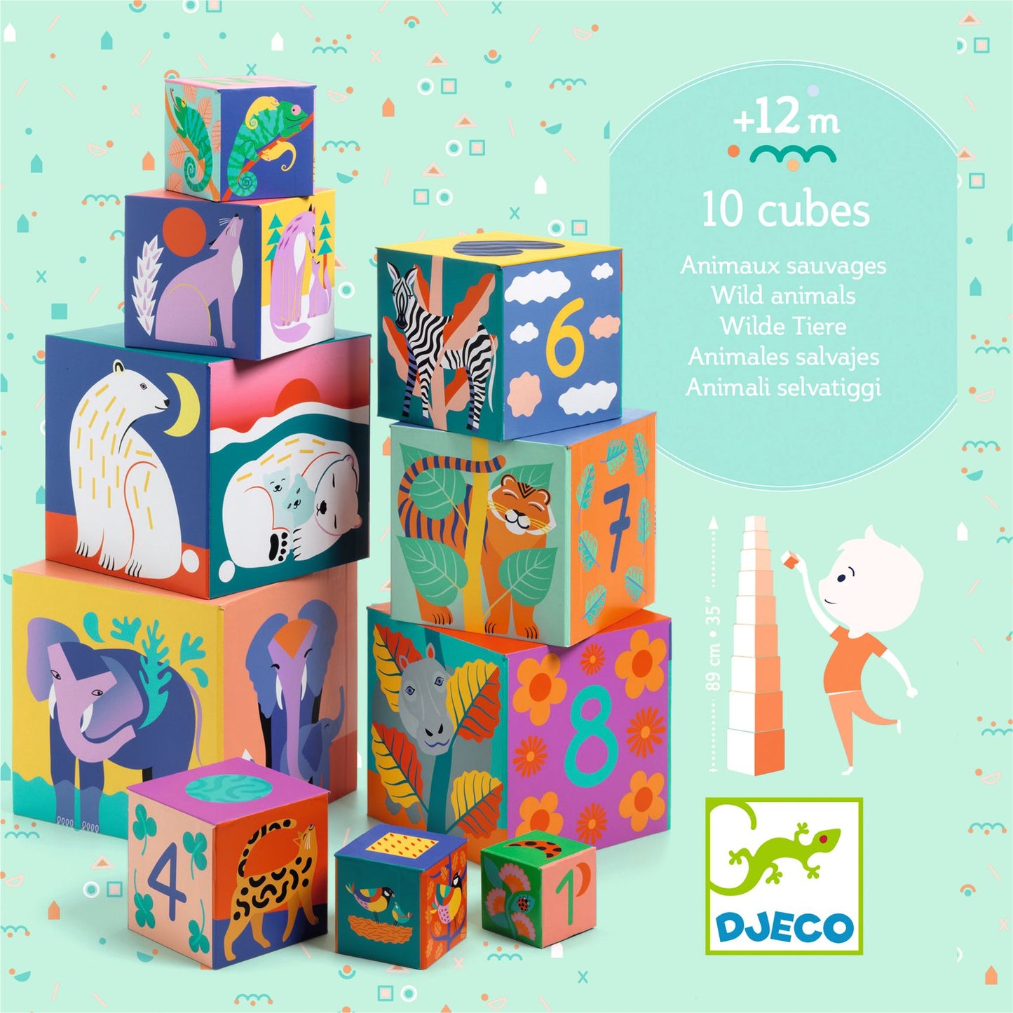 Wild Animals Stacking Blocks