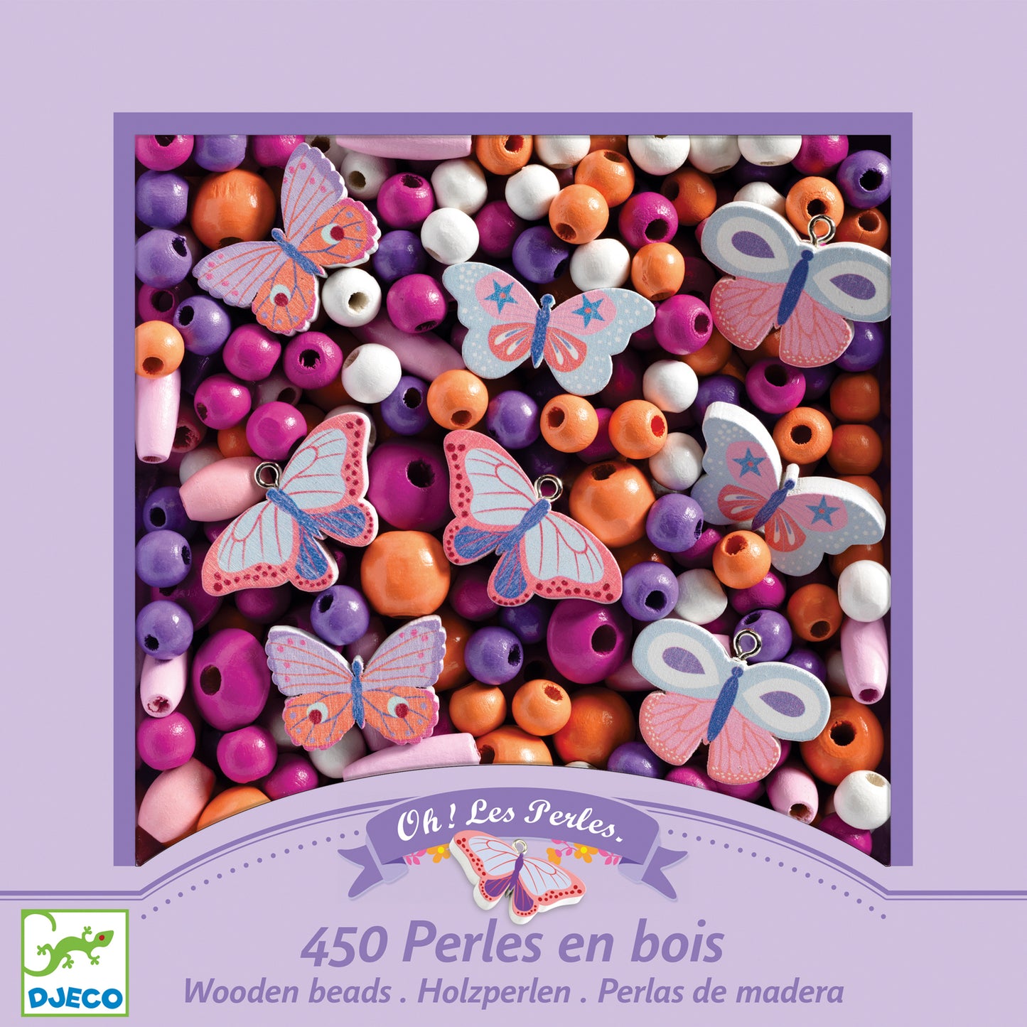 Butterflies Wooden Beads