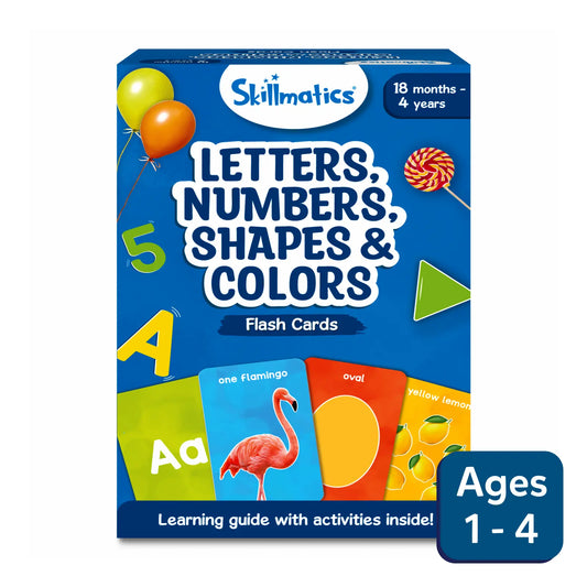 Letters, Numbers, Shapes & Colours Flashcards