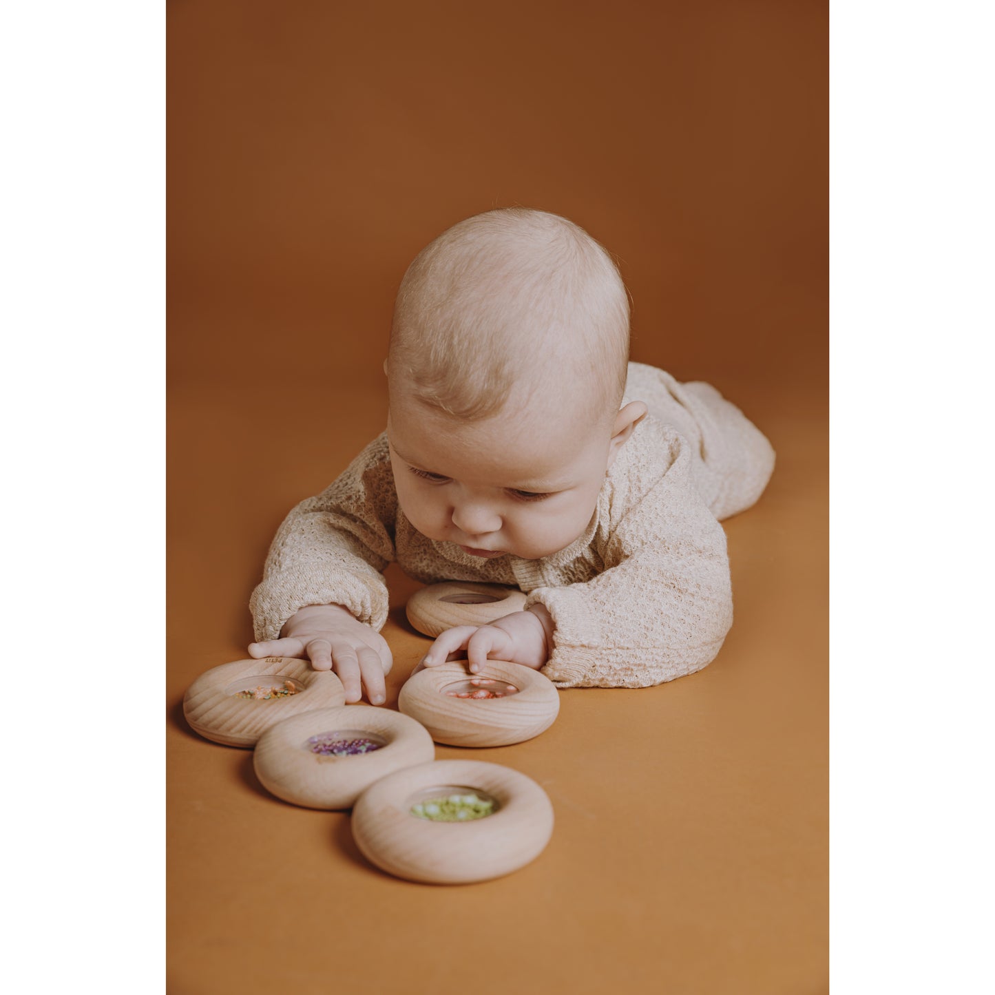 Petit Boum Sensory Toy Donut - Strawberries