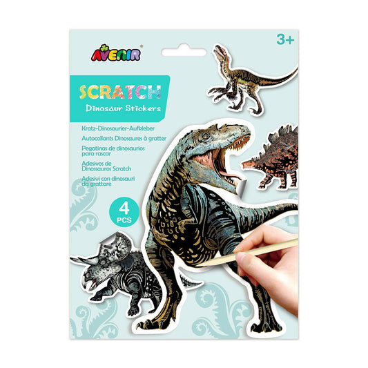 Scratch Dinosaur Stickers