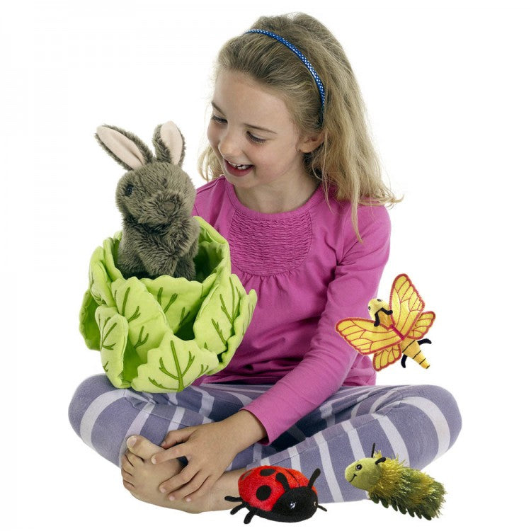 Hideaway Puppet Rabbit in a Lettuce