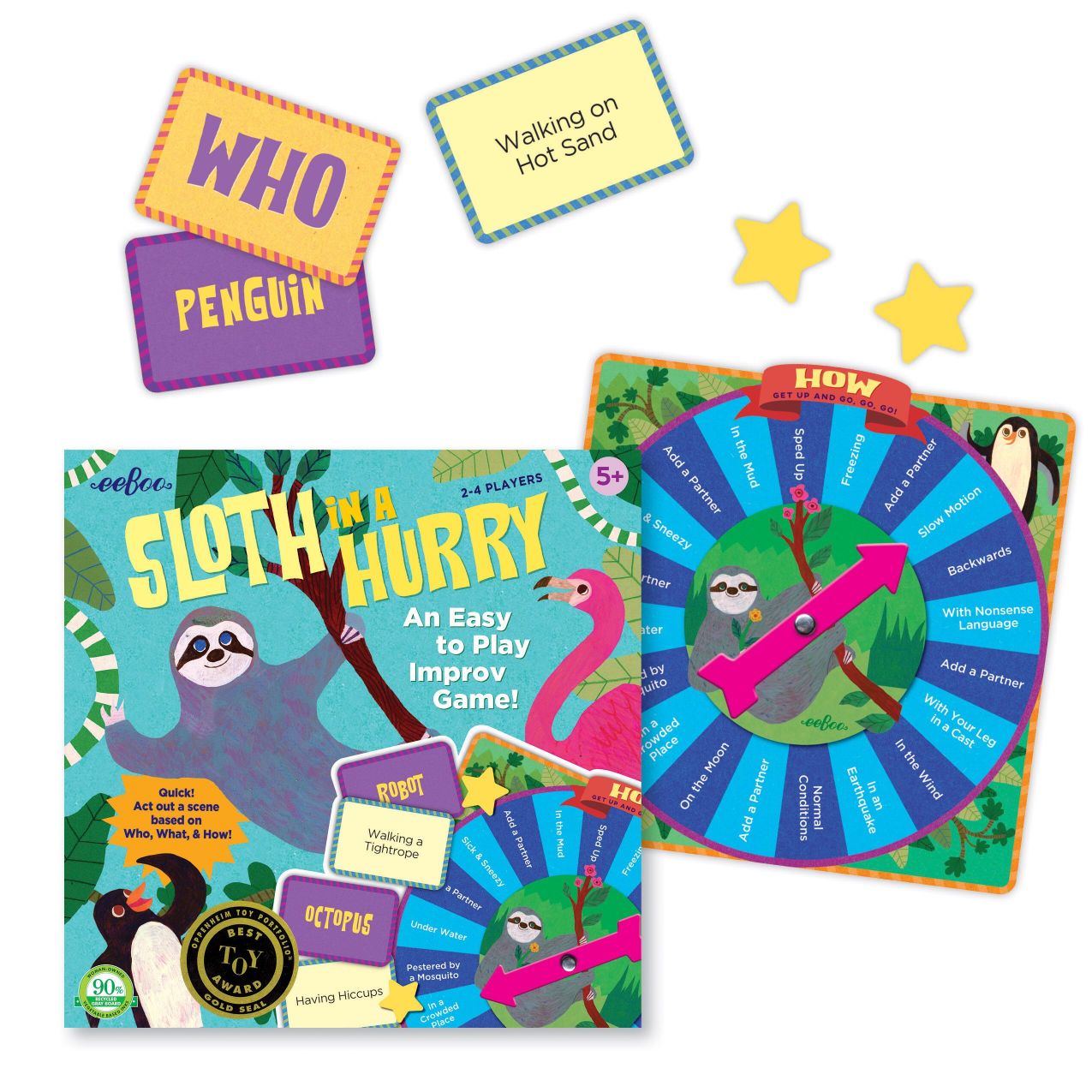 Sloth in a Hurry Action Board Spinner Game