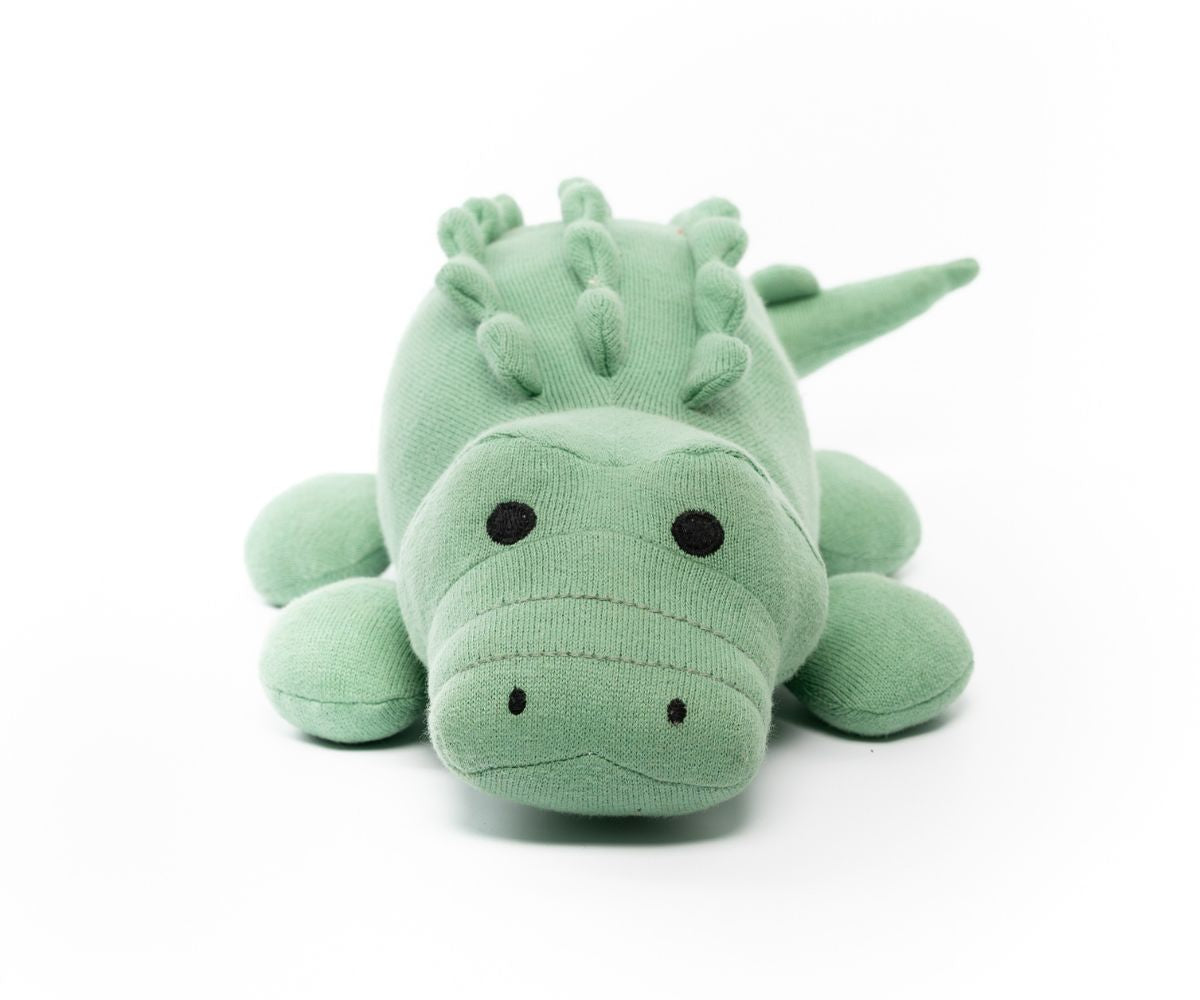 Knitted Organic Cotton Crocodile - Green