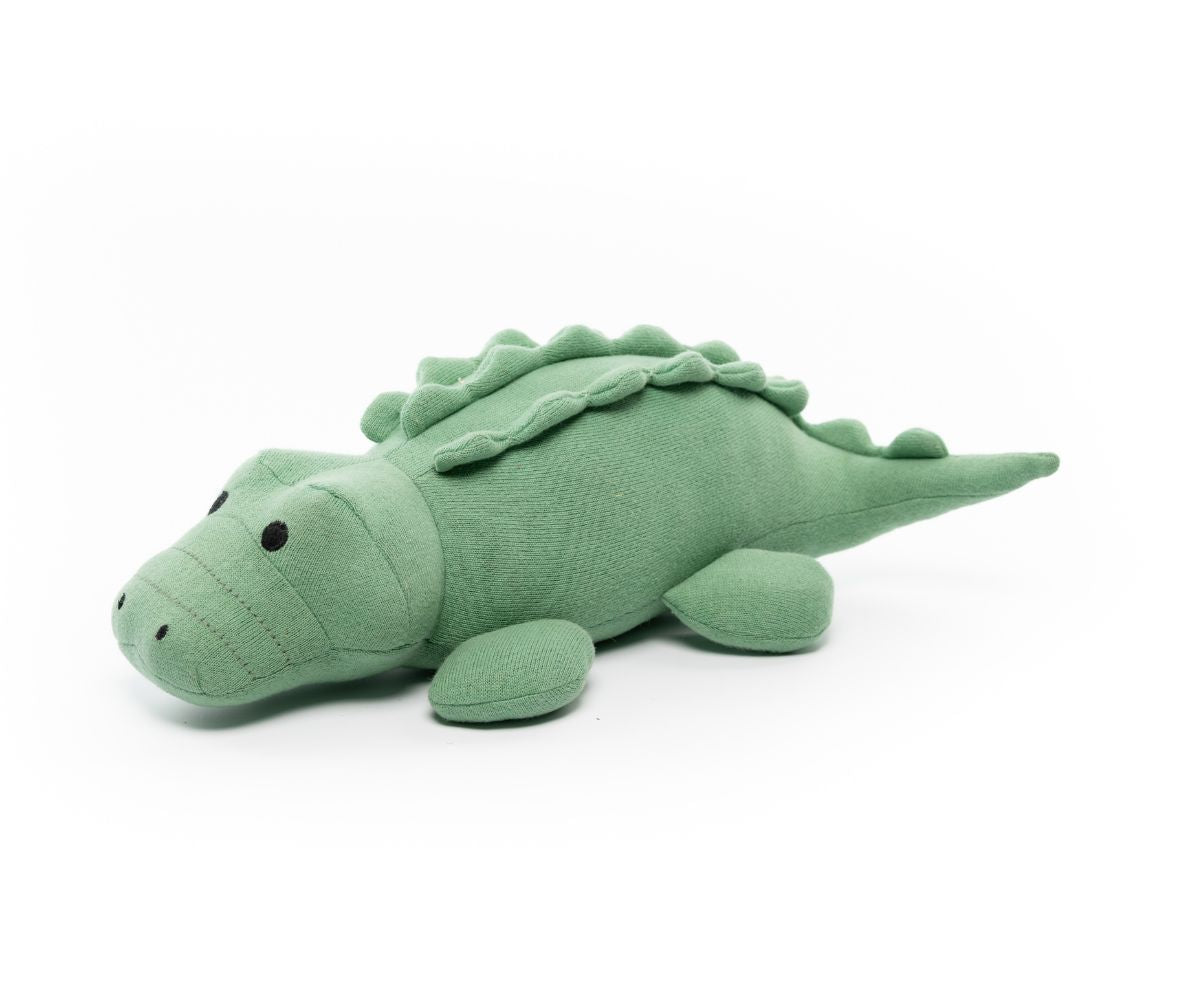 Knitted Organic Cotton Crocodile - Green