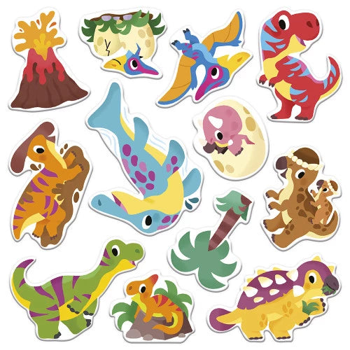 Repositionable Thick Stickers - Dinosaur