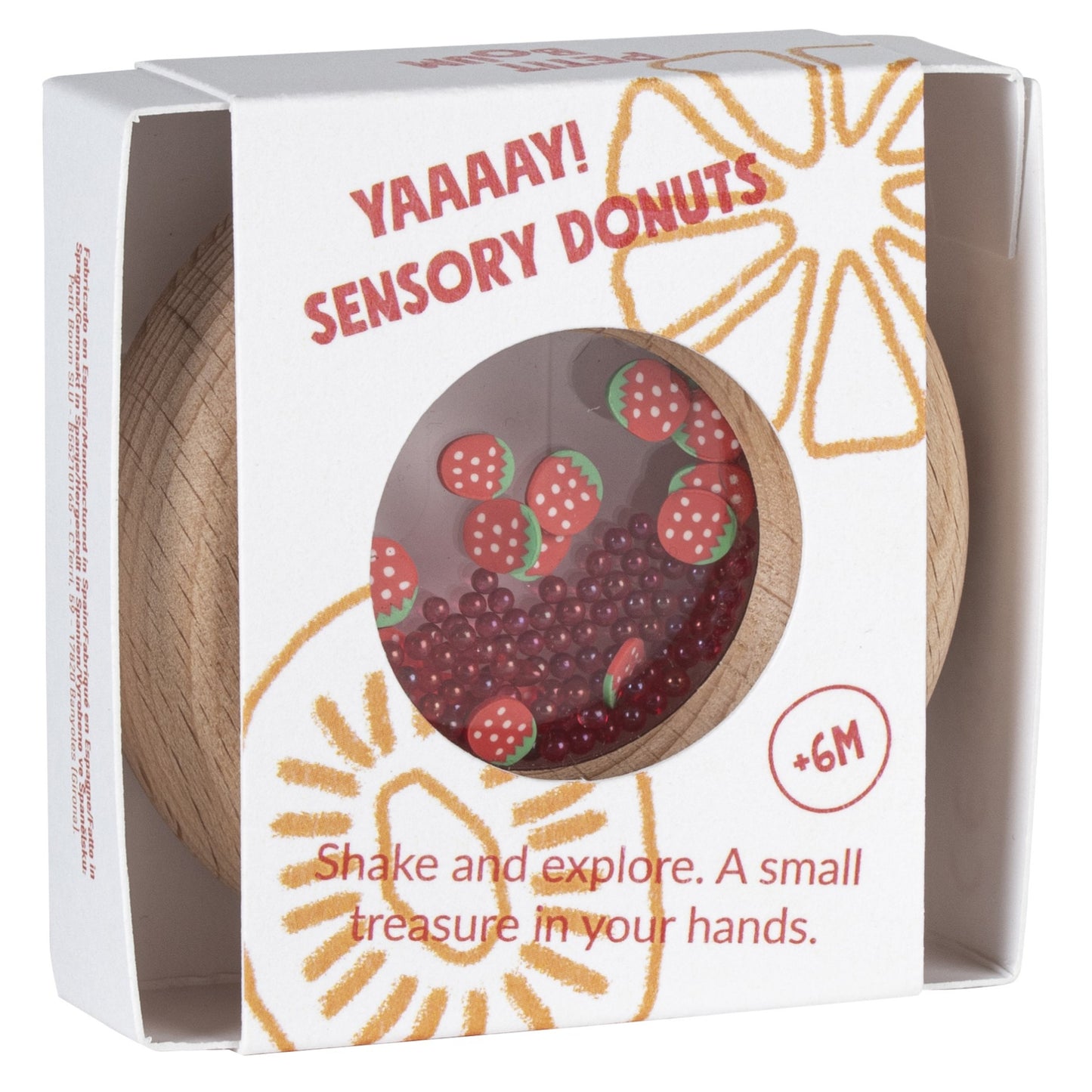 Petit Boum Sensory Toy Donut - Strawberries