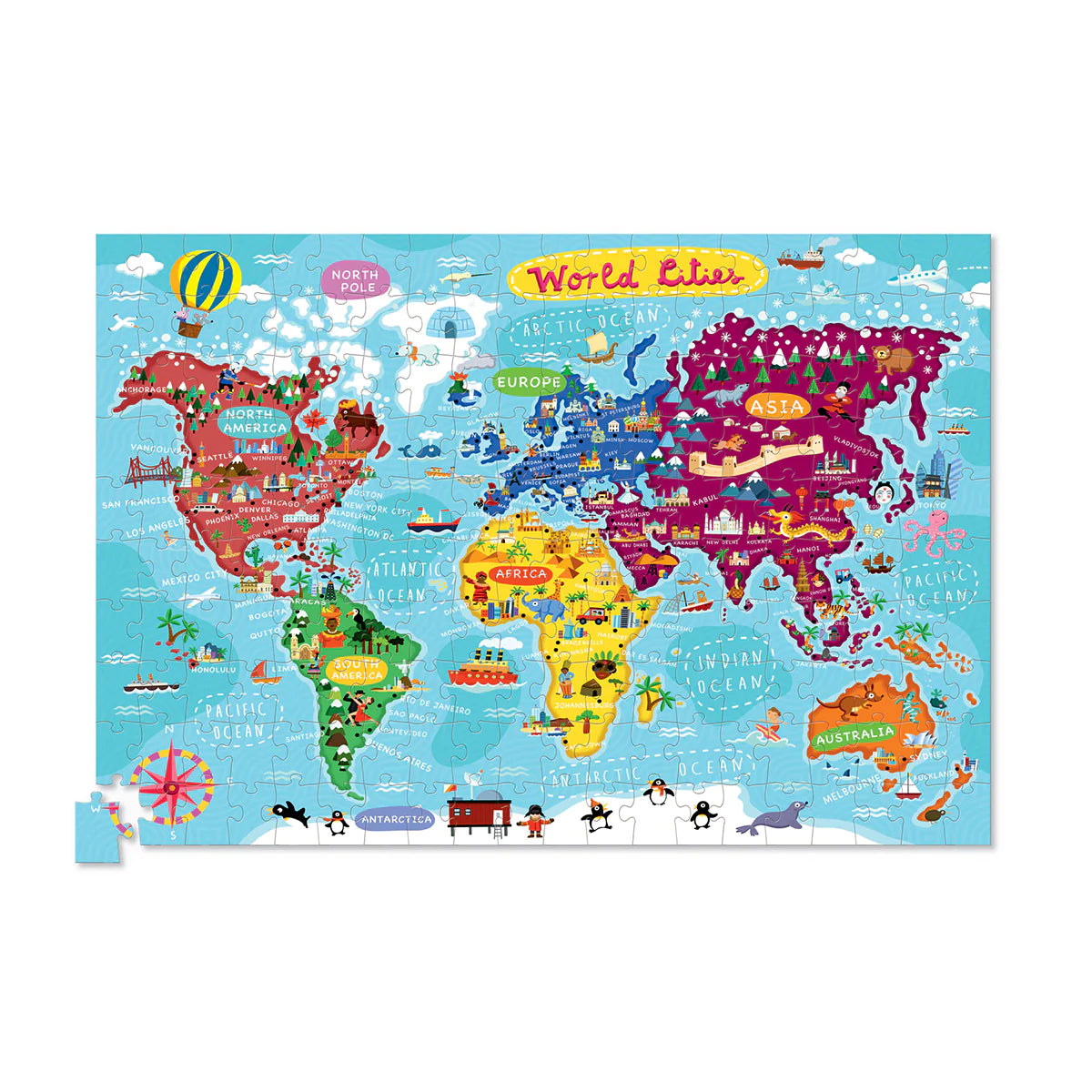 200-pc Puzzle+Poster - World Cities