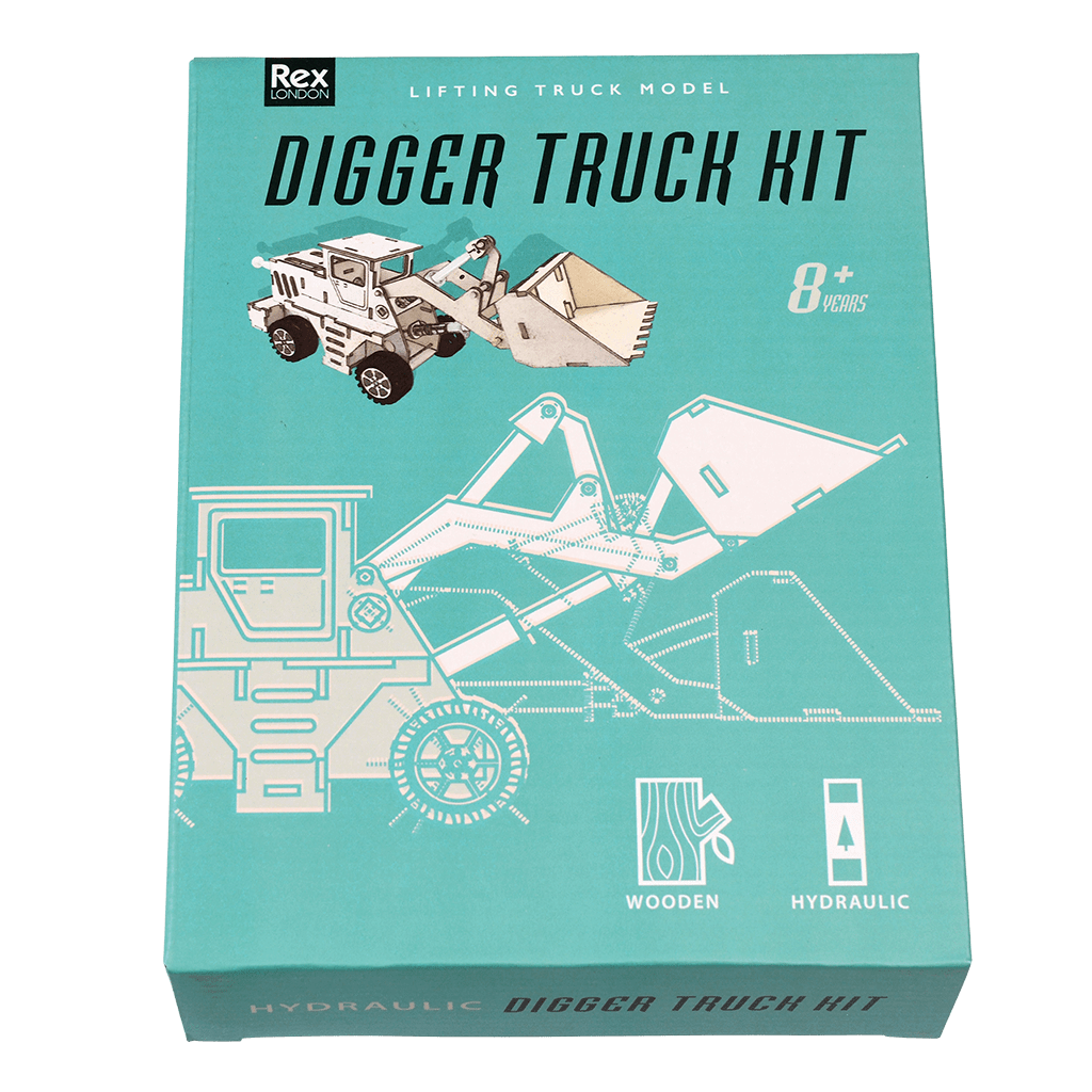 Make Your Own Hydraulic Lift Digger Truck Model Kit