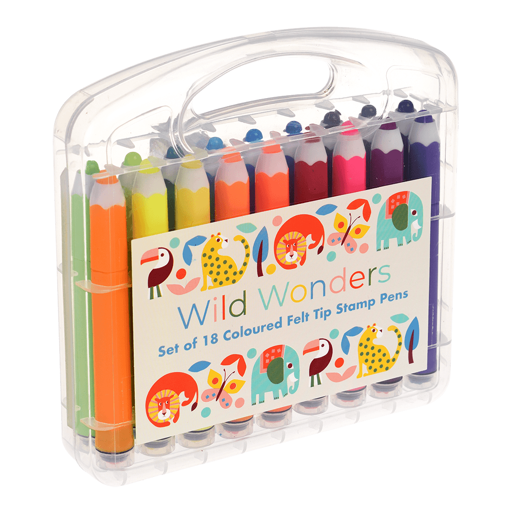 Wild Wonders Felt Tip Stamp Pens