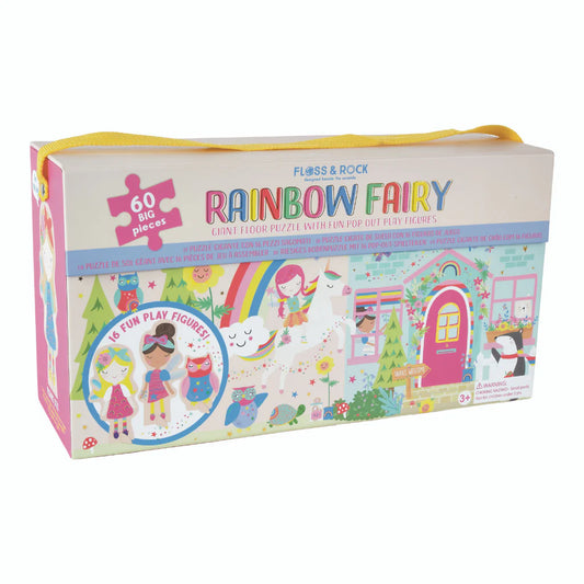 60 Piece Giant Floor Puzzle with Pop Out Pieces Rainbow Fairy