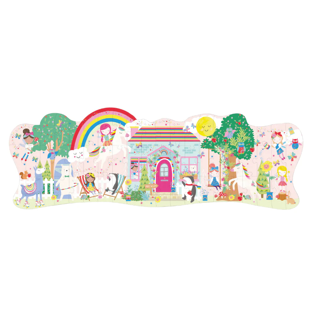 60 Piece Giant Floor Puzzle with Pop Out Pieces Rainbow Fairy
