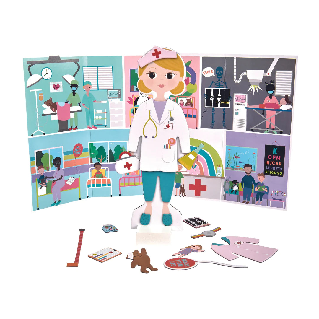 Wooden Magnetic Dress Up Doll - Florence