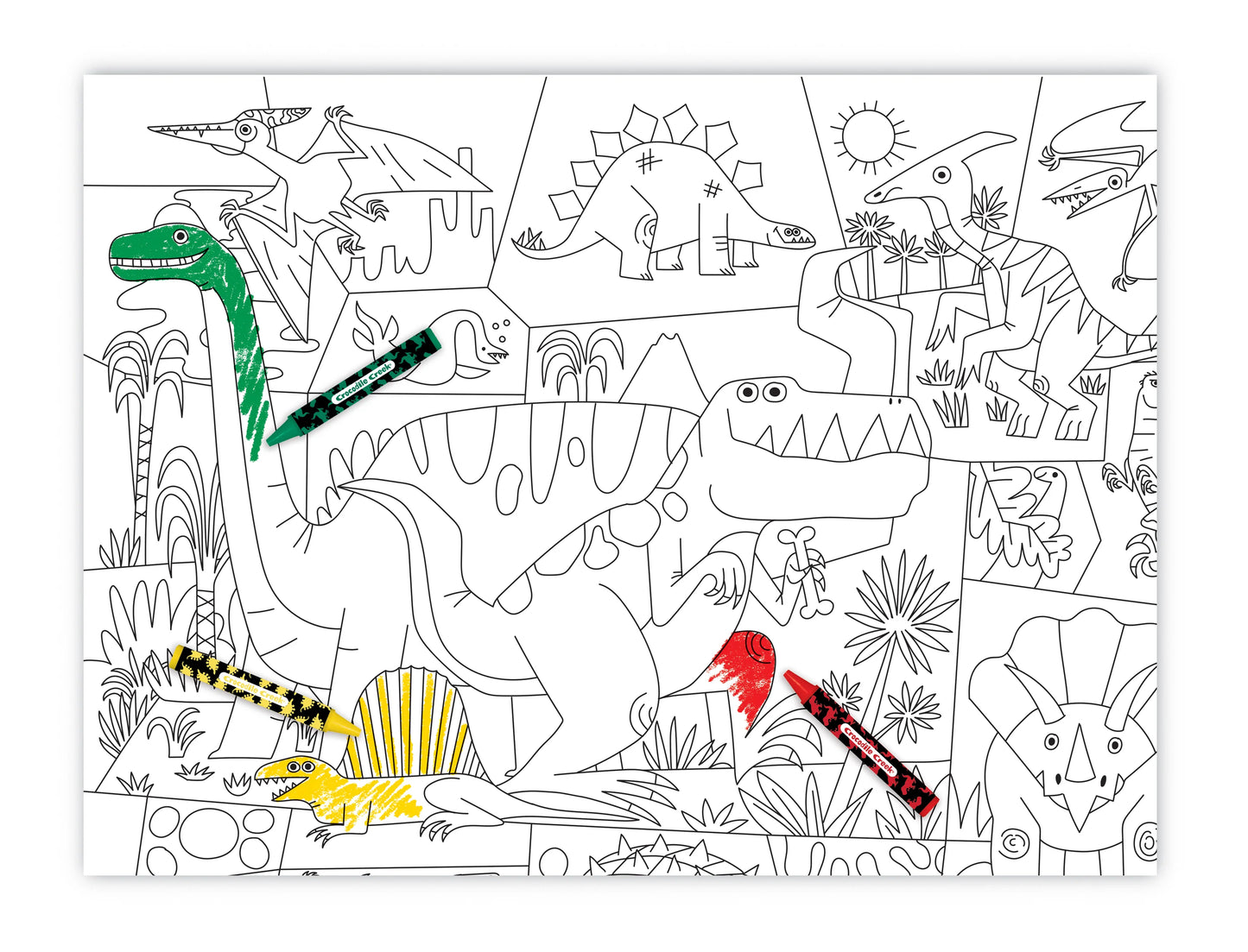 Colouring Poster Tube - Dinosaur